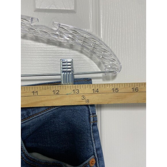 Levi's Jeans Women's 27 On My Honor Blue Denim Ribcage Straight Ankle Button Fly - Picture 13 of 16